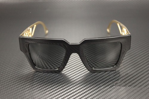 Pre-owned Versace Ve4431f Gb1 87 Black Dark Grey Women's 50 Mm Sunglasses In Gray