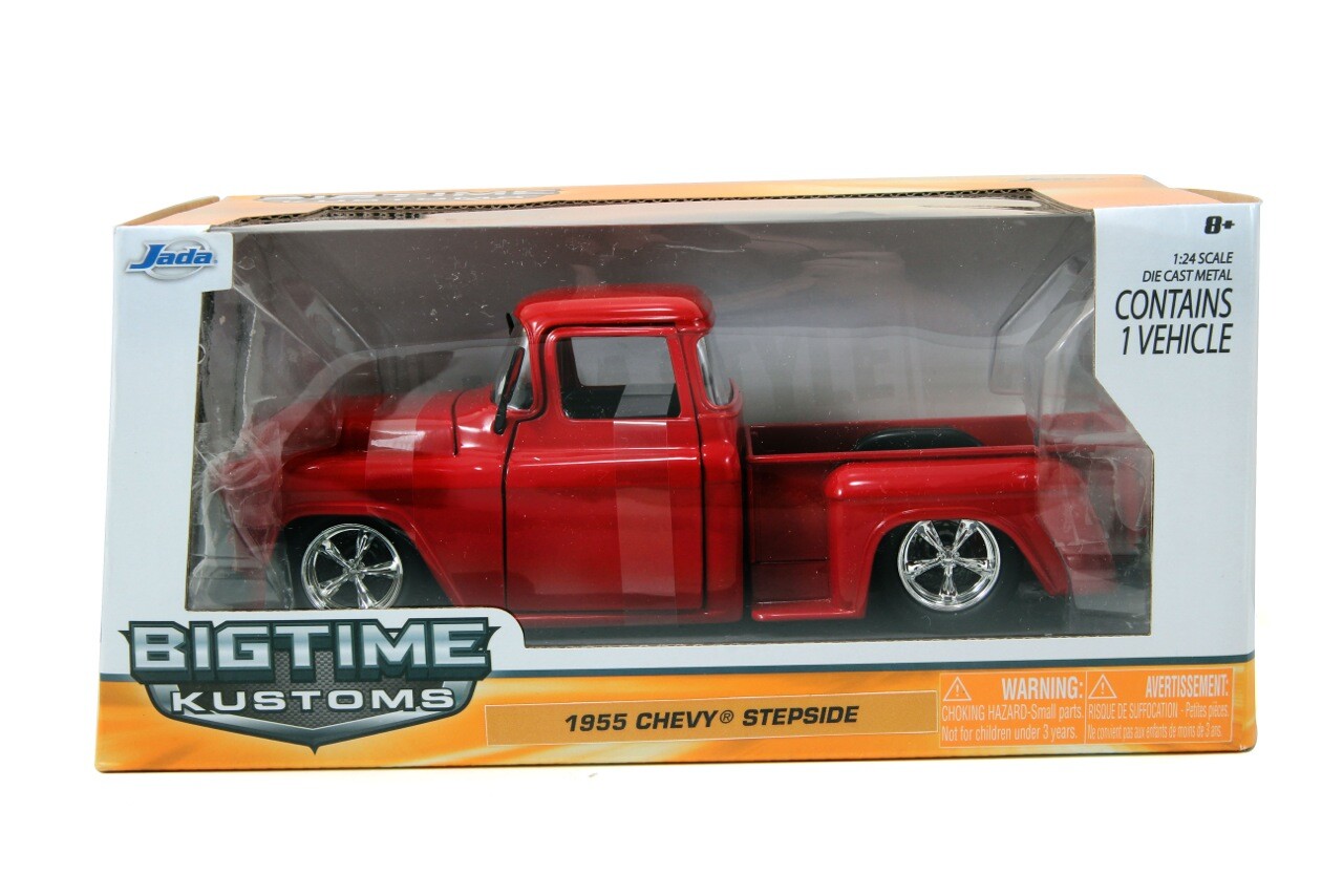 JADA BIGTIME BTK 1955 CHEVY STEPSIDE PICKUP TRUCK RED 1:24