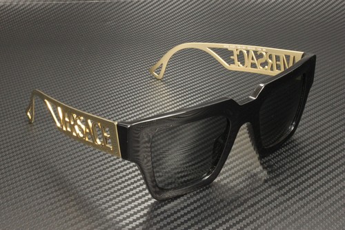 Pre-owned Versace Ve4431f Gb1 87 Black Dark Grey Women's 50 Mm Sunglasses In Gray