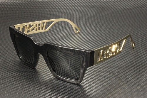 Pre-owned Versace Ve4431f Gb1 87 Black Dark Grey Women's 50 Mm Sunglasses In Gray