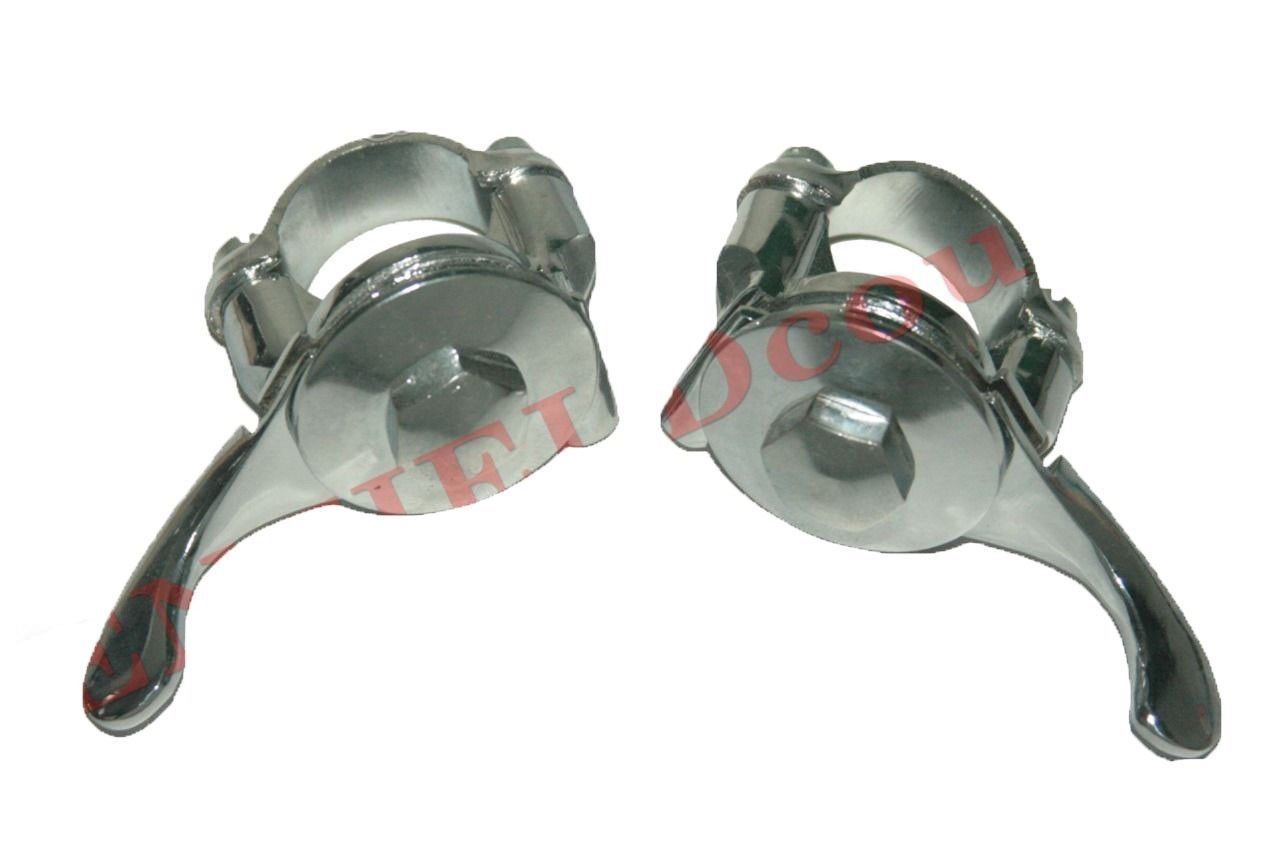 New Choke Lever Set Chrome Plated Left Right 7/8" For Norton BSA 