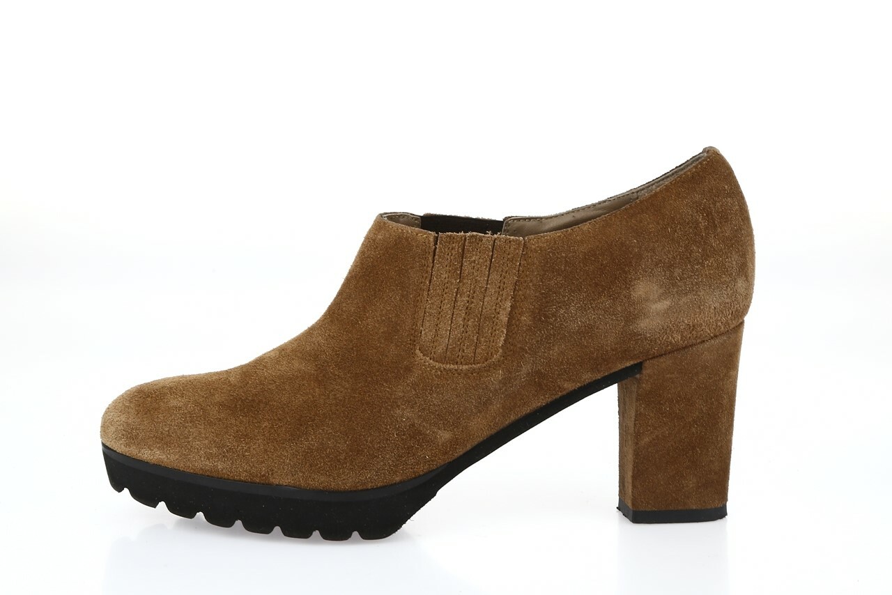 Womens Anyi Lu Brown Tan Suede Ankle Short Pull On Booties Shoes Size 36.5