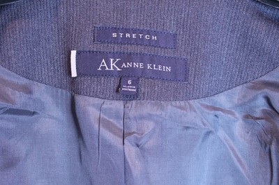 Anne Klein Stretch Blue 1 Button Dress Jacket Size 6