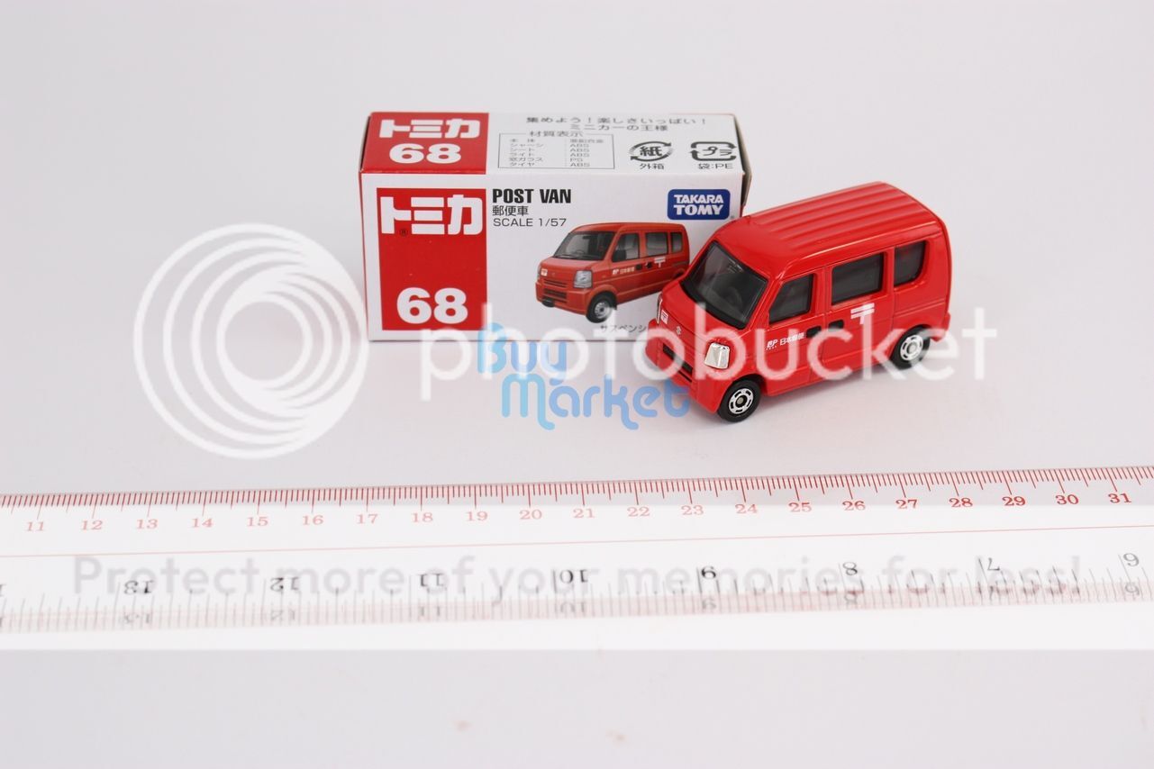 Takara Tomy Tomica #68 JAPAN Red Post Mail Car Van Truck 1