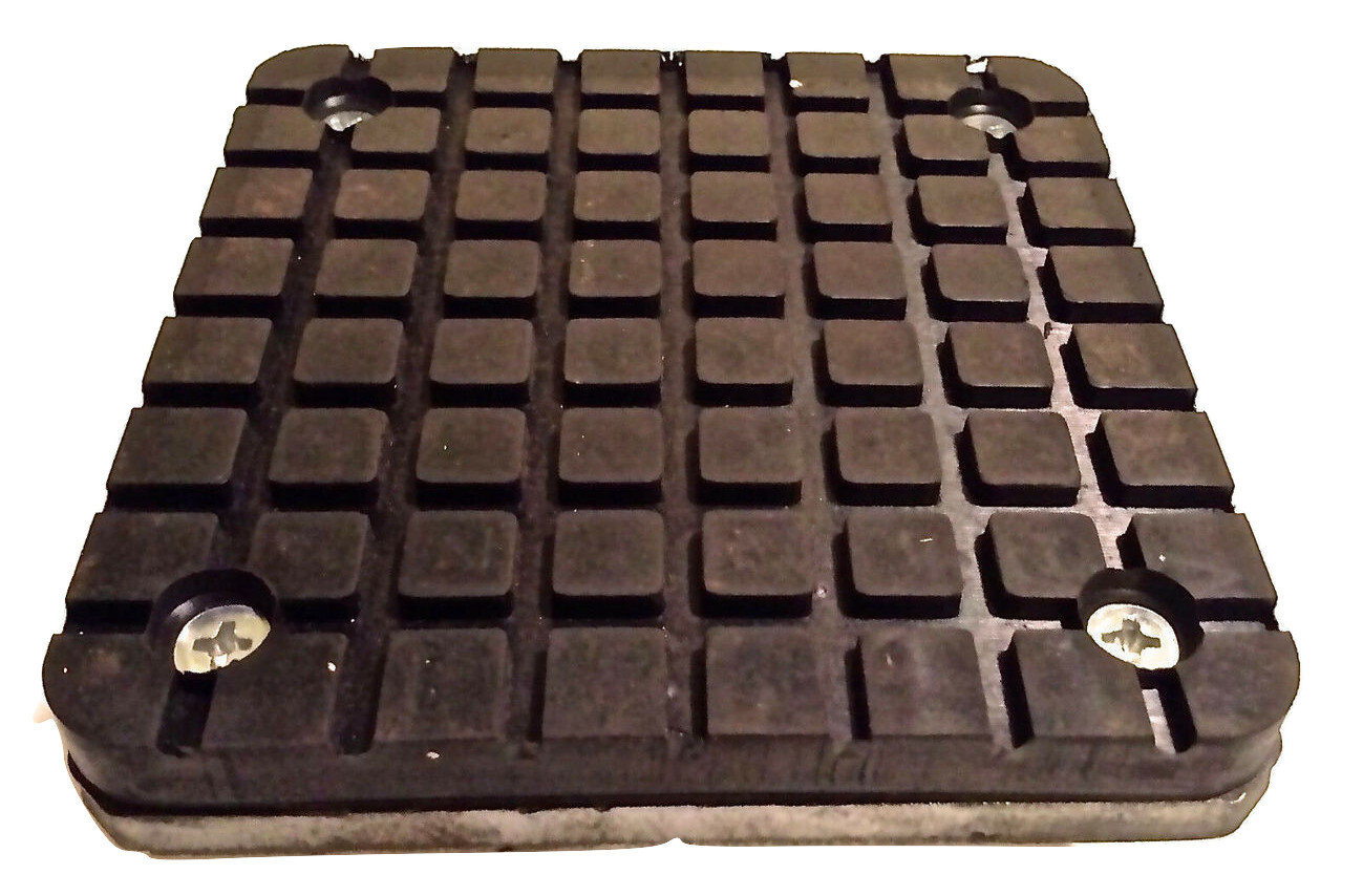 Floor Jack Side Lift Square Rubber Arm Pad With Post Adapter For 21/4