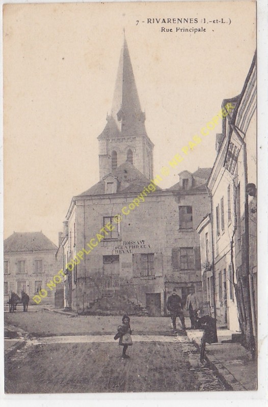 Cpa 37190 Rivarennes Rue Principale AnimÃ©E Edit Ca1918 N2