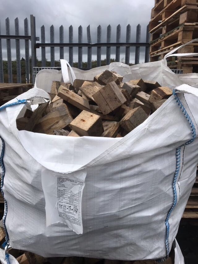 Wooden Logs, 1 tonne bags, Reclaimed Timber, Recycled block, fire wood