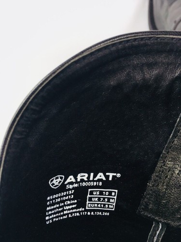 Ariat Heritage Vintage  X Toe Black / Green Western Boots -  #10005918 - Size 10