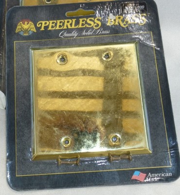 PEERLESS BRASS SQUARE BEVEL BLANK PLATE (DOUBLE) POLISHED BRASS MODEL 30011-030