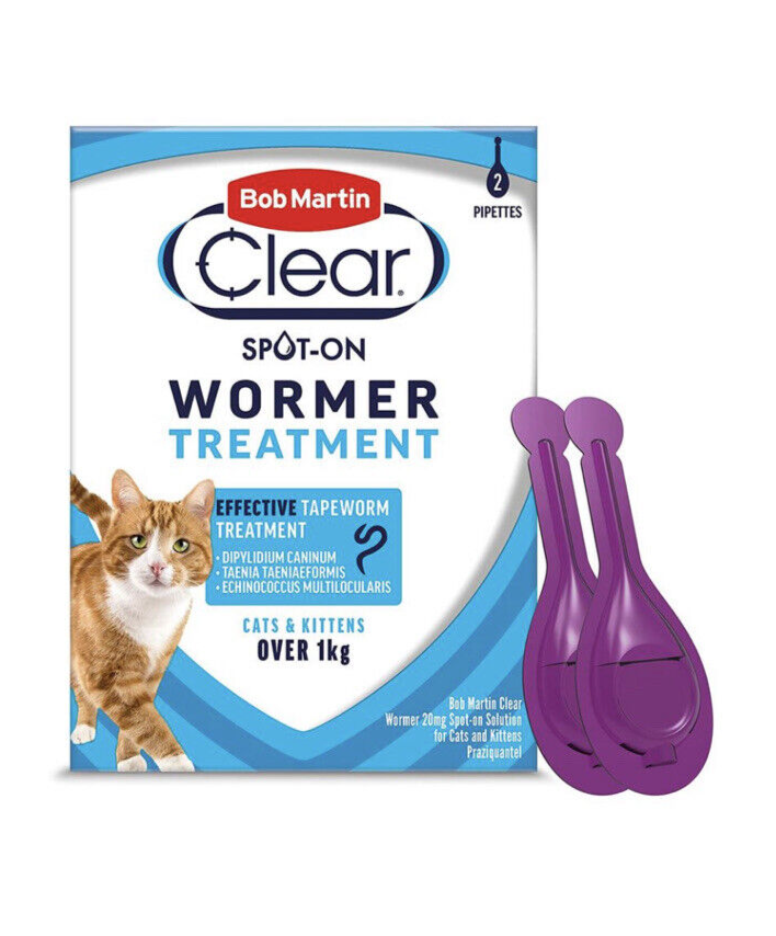 Bob Martin Clear SpotOn Wormer For Cats Kittens