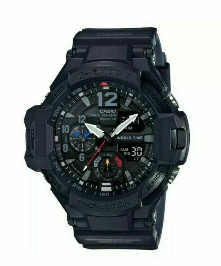 Pre-owned Casio G-shock Gravitymaster 52 Mm Quartz Men's Watch - Black (ga-1100-1a1)