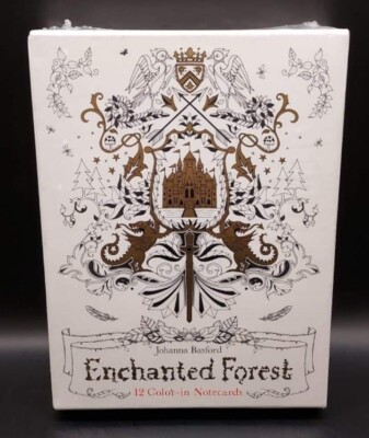 Enchanted Forest: 12 Color-in Notecards by Basford, Johanna
