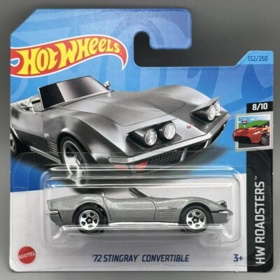 Hot Wheels Silver  72 Stringray Convertible Roadsters Short Card 132/250  NEW 
