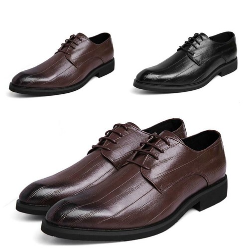 Herrenschuhe Kroko-Prägung Schnürschuhe Oxford Spitz Business Formell Abend Club