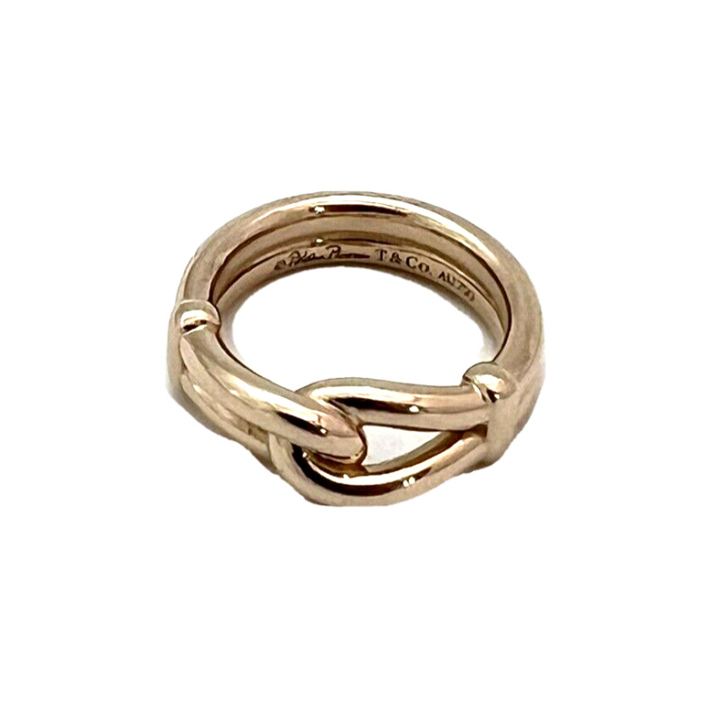 Tiffany & Co Paloma Picasso Knot 18k Rose Gold Ring Size 4 ½