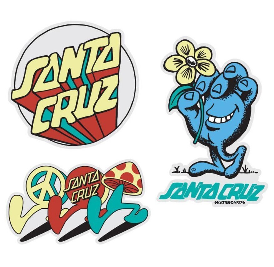 SANTA CRUZ - Stroll Pack Skateboard Sticker Set - Screaming