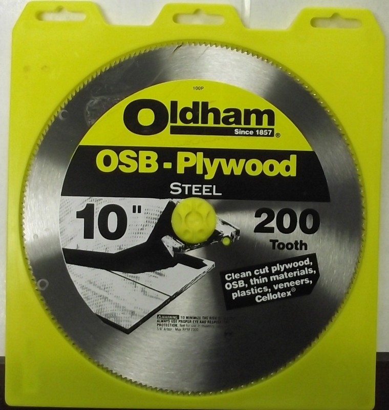 Oldham 100P 10" x 200 Tooth OSB Plywood Saw Blade 49551000459 eBay