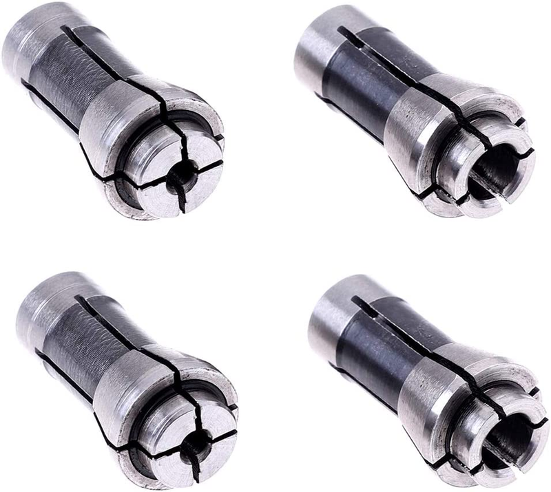 4 Pack Die Grinder Collet Grinding Machine Clamping Collet Adapter 1/4 and 1/8