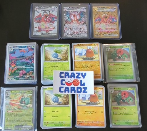 🔥Complete Master Set Pokemon SV Obsidian Flames 406 Card