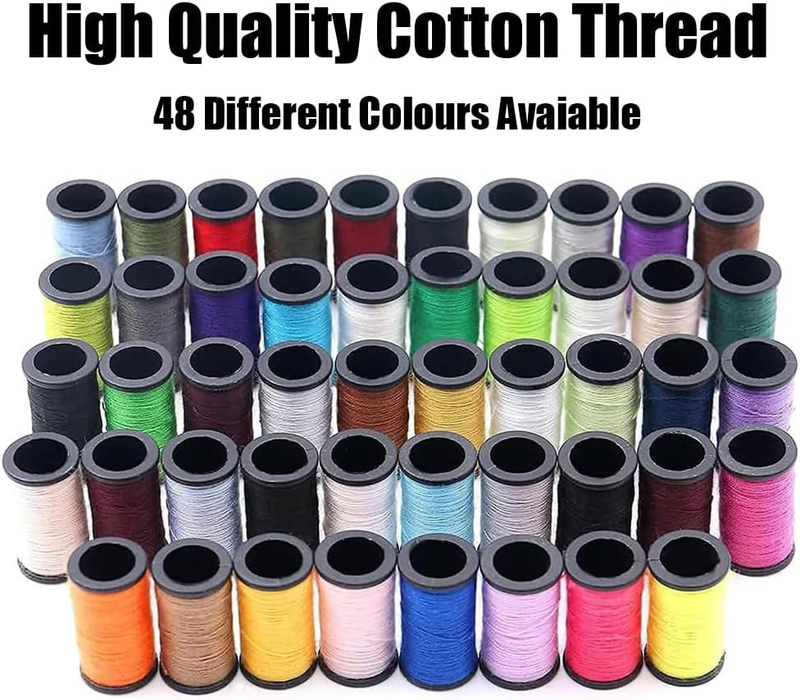 Sewing Kit, 172 pcs Sewing Supplies Accessories including 48 Spools of Thread, S