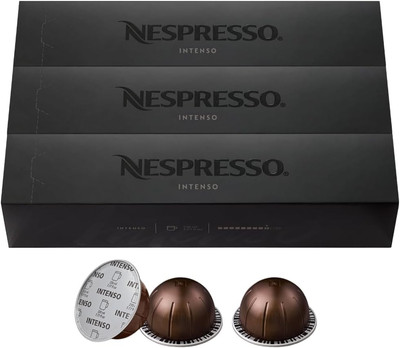 Capsules Vertuo, Intenso, Dark Roast Coffee, 30-Count Coffee Pods, Brews 7.8Oz.