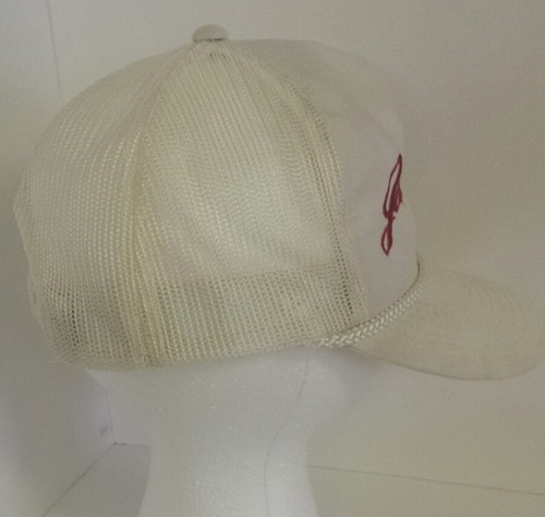 Vintage Jesse Jones Snapback Hat Hipster White Red