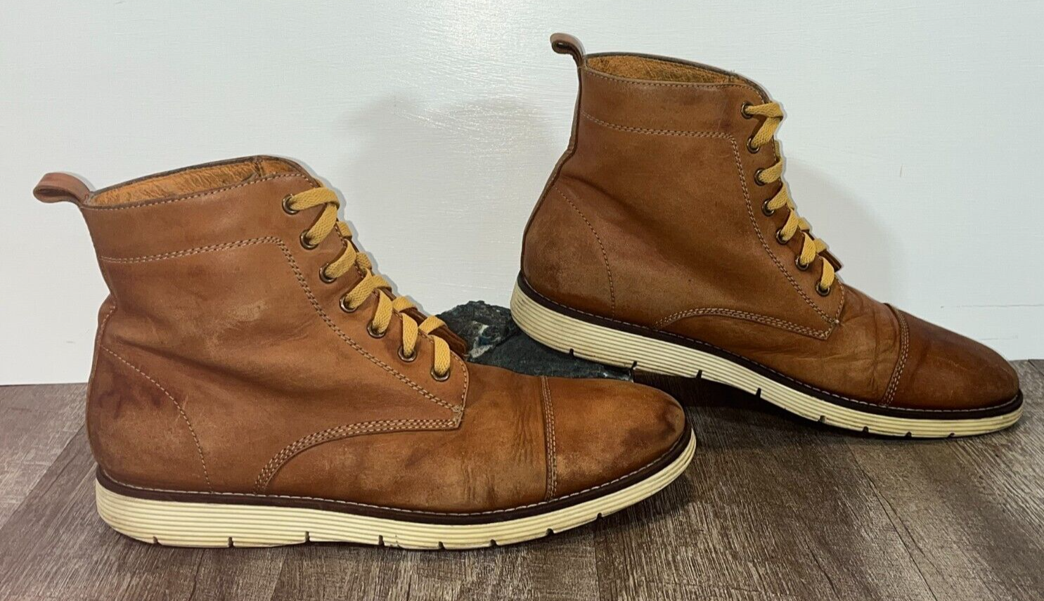 Jack Threads Men's Size 12 Walker Wedge Leather Boot Brown Casual Comfort