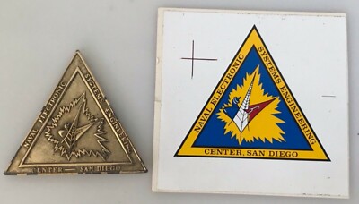 USN Naval Electronic Systems Engineering Center San Diego Decal metal plate Navy