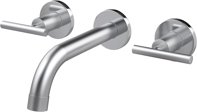 Wall Mounted Tub Faucet - Dual Handle - Brass - Vanity