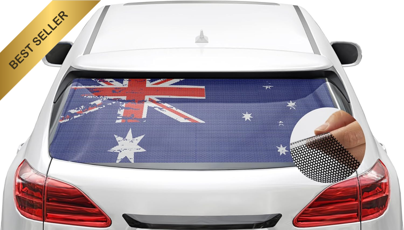 Distressed Australian Flag Rear Window Perforated Decal – One Way Vision Sticker