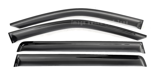 Front Rear Window Visor Vent Rain Wind Guard Shade For 22-Up Tundra Crewmax