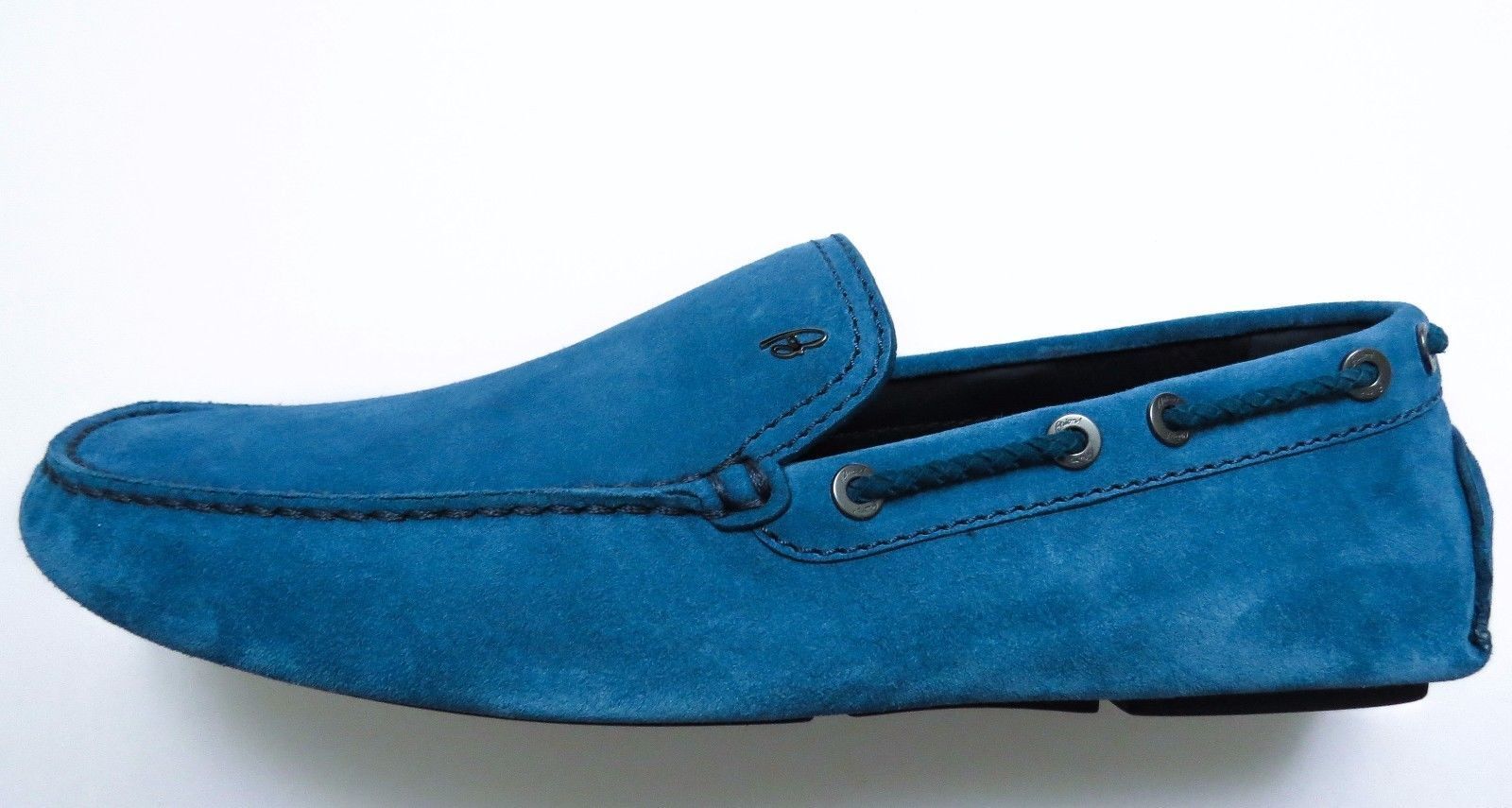 Pre-owned Brioni $750  Light Blue Suede Shoes Loafers Moccasins Size 11 Us 44 Euro 10 Uk