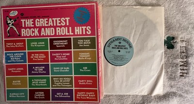 THE GREATEST ROCK AND ROLL HITS 1973 Dynamic House 4 lp box set VG+/VG+ to EX