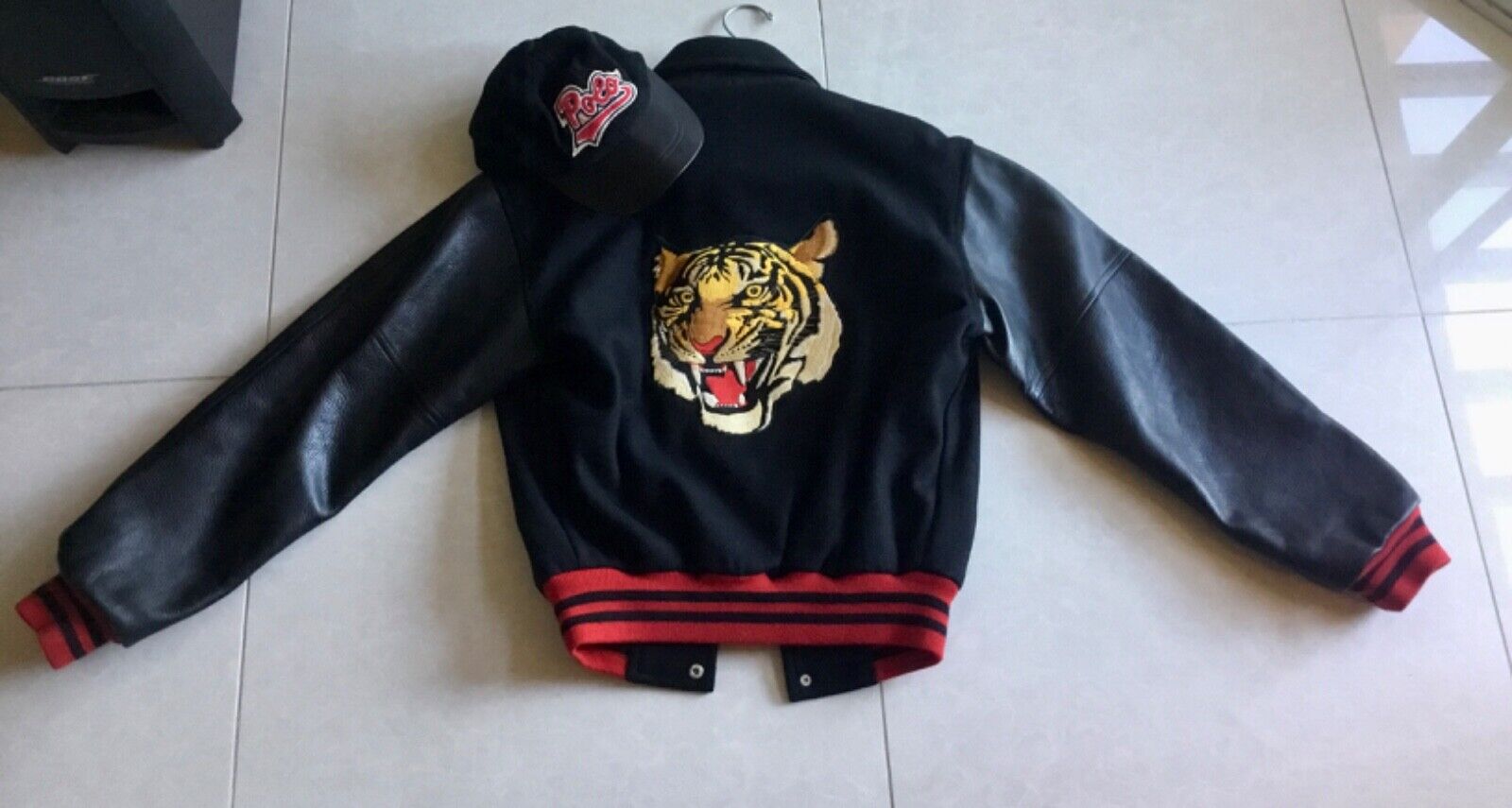 OG Vintage Polo Ralph Lauren Tiger Leather Jacket W/ Hat RRL OG Vintage Polo Ralph Lauren Tiger Leather Jacket W/ Hat RRL