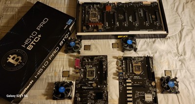 ( 4 ) ASRock Bitcoin Mining Motherboards (Used). Sold as is. All Together. 