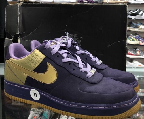 Nike Air Force 1 Supreme 07 Wilkes 'Original Six' Sneakers | Purple | Men's Size 10