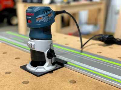 Bosch Router Adapter for Festool Track Saw Guide Rails - Colt 1.25HP GKF125CEN