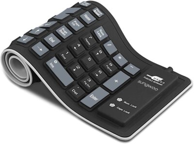 USB Wired Foldable Silicone Keyboard Waterproof Rollup Keyboard for PC Laptop