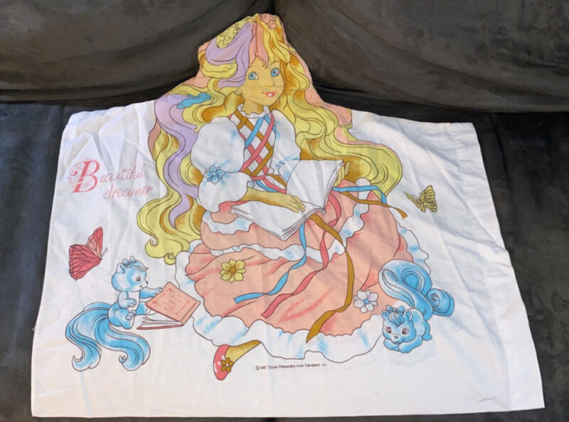 Vintage 80s 1987 Lady Lovely Locks And Pixietails Pillowcase RARE