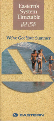 Eastern Airlines system timetable 7/2/87 [308EA] Buy 4+ save 25%