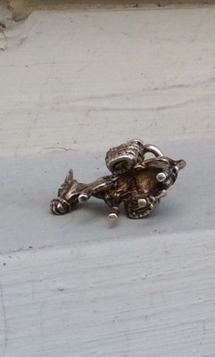 MEXICO BURRO DONKEY With BASKETS - Vintage Sterling Large Charm