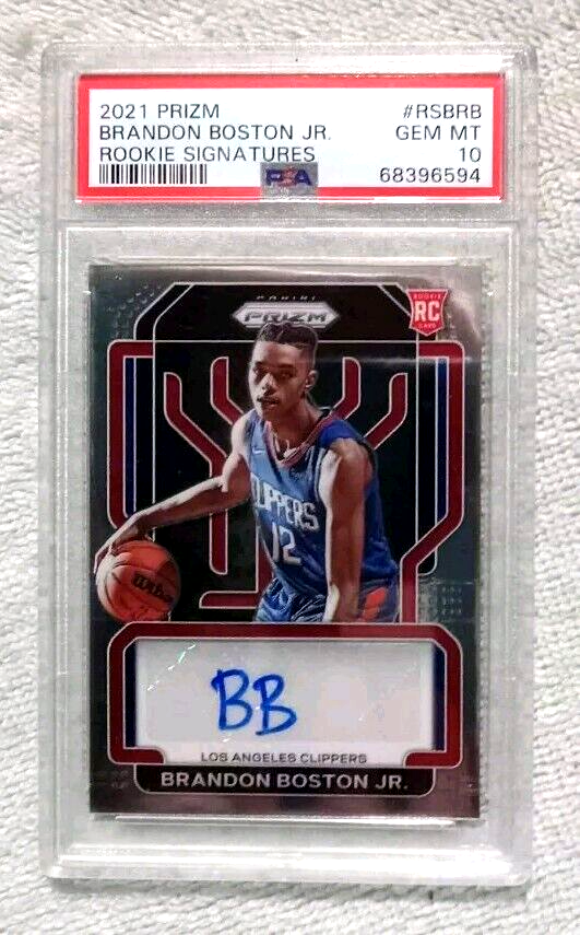 2021-22 BRANDON BOSTON JR AUTO PANINI PRIZM ROOKIE RC