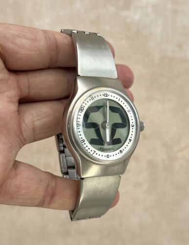 Rare y2k FOSSIL Big Tic Watch, White w/ Steel Strap, JR-7843, Box + New Battery | eBay Rare y2k FOSSIL Big Tic Watch, White w/ Steel Strap, JR-7843, Box + New Battery | eBay