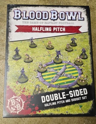Blood Bowl Double-Sided Halfling Pitch & Dugouts Set NEW Sealed