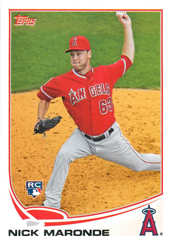 2013 Topps #187 Nick Maronde Angels Rookie Card. rookie card picture