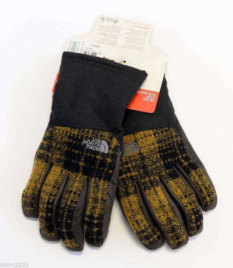 北面皮革手套和连指手套男士