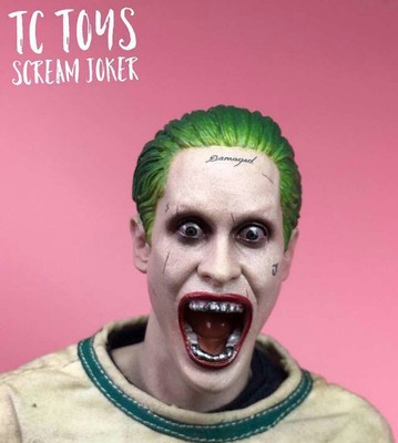 Custom Scream Joker 1//6 Head Sculpt for Hot Toys Suicide Squad Jared Leto Body