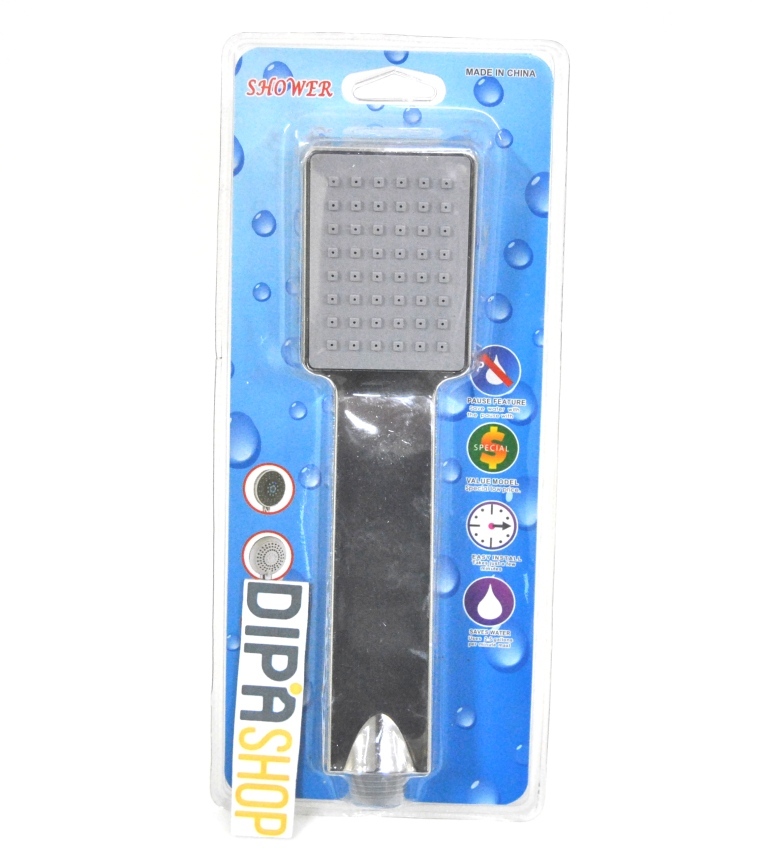 Soffione Doccia Braccio Doccetta Rettangolare Cromato 48 Getti hsb