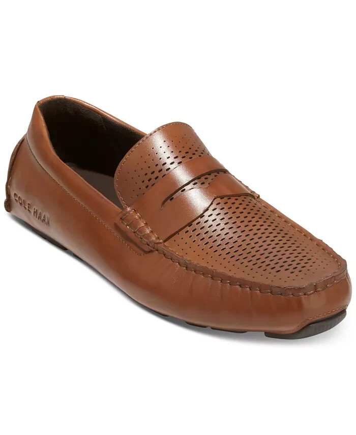 Cole Haan Grand Laser Penny Driver Men's 10 British Tan/Java