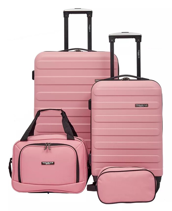 Luggage Set 4 Piece Hardside Travel Kit, Tote Carry-On Suitc